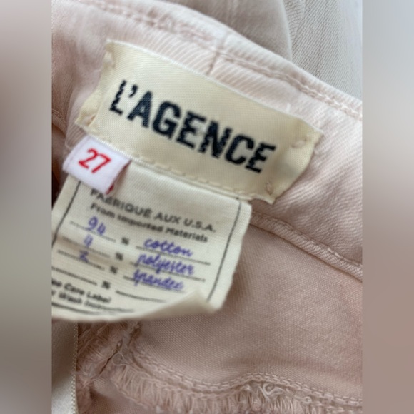 L'AGENCE NWOT Margot High Rise Skinny Ankle Jeans in Biscuit - Picture 6 of 12